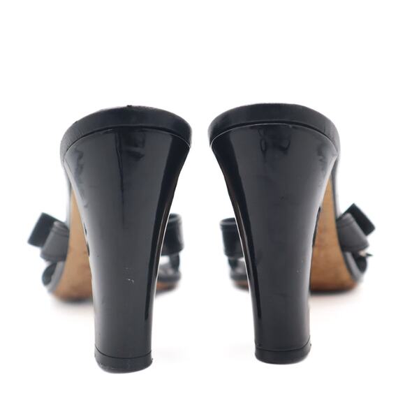 Dior D-Ring Criss Cross Patent Heeled Sandals 37 - Picture 8 of 15